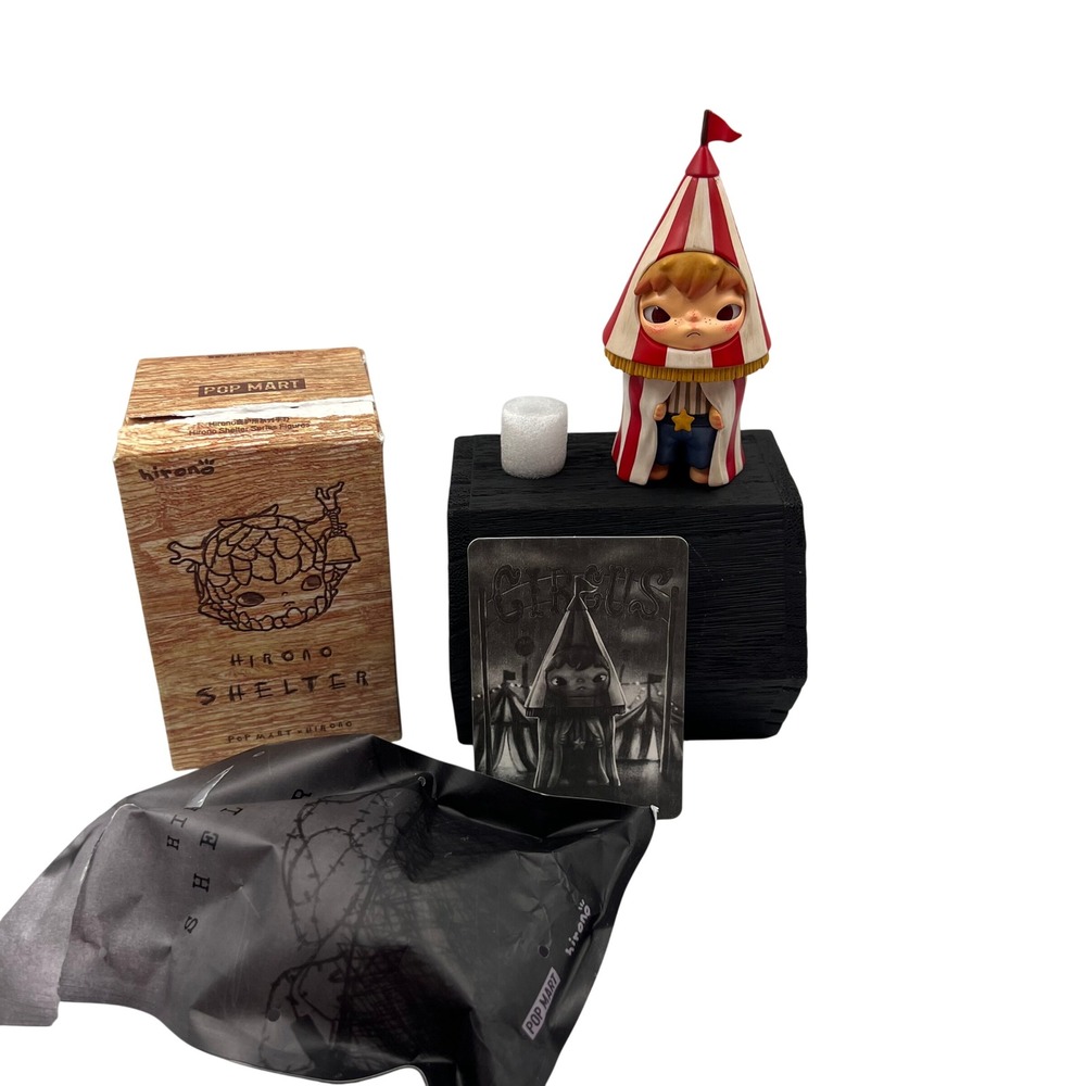 POP MART Hirono Shelter Series Circus Figure Blind Box Art Toy with Card Box